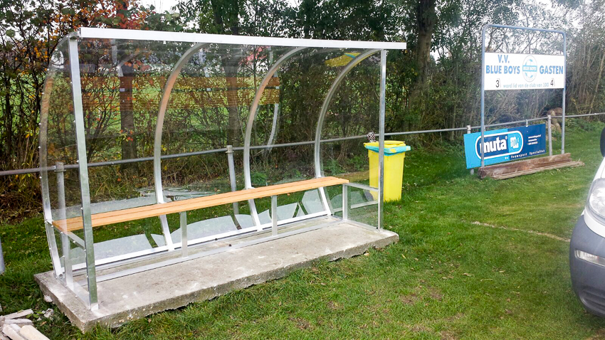 Dugout voetbalveld